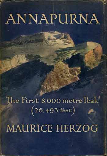 
Annapurna North Face At Sunset - Annapurna by Maurice Herzog British book cover
